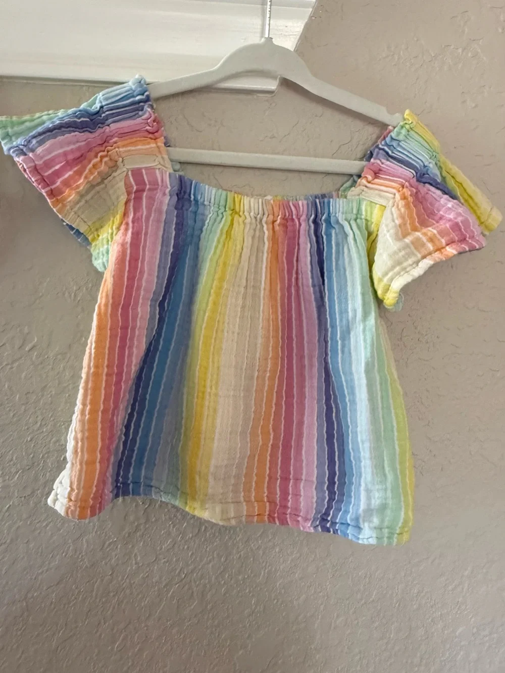 GAP cotton rainbow gauze top (XS)